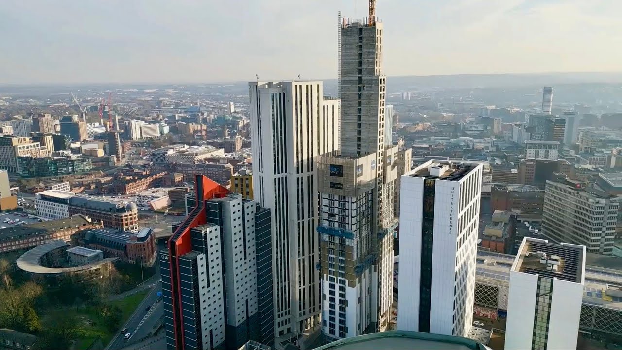 Leeds City Centre Skyline | Cinematic Drone Video | DJI Mini 3 Pro