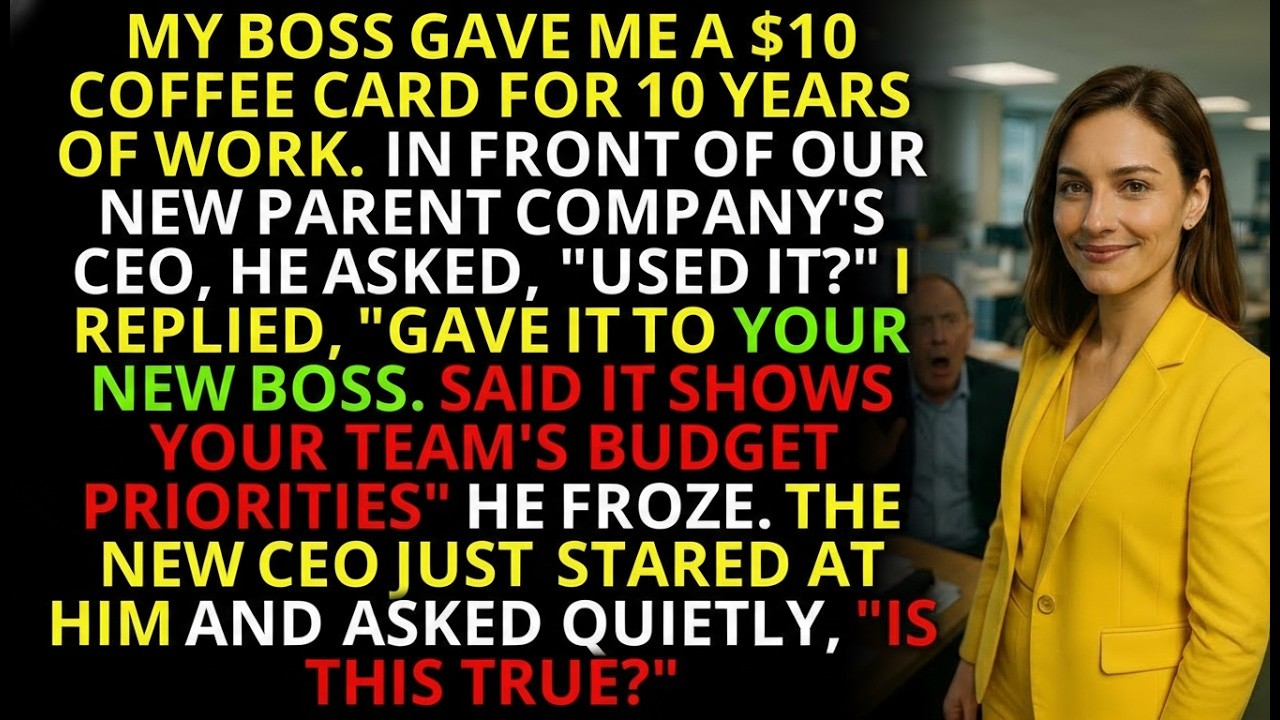 My $10 Coffee Card Exposed My Boss's Fraud To The New CEO   Corporate Revenge