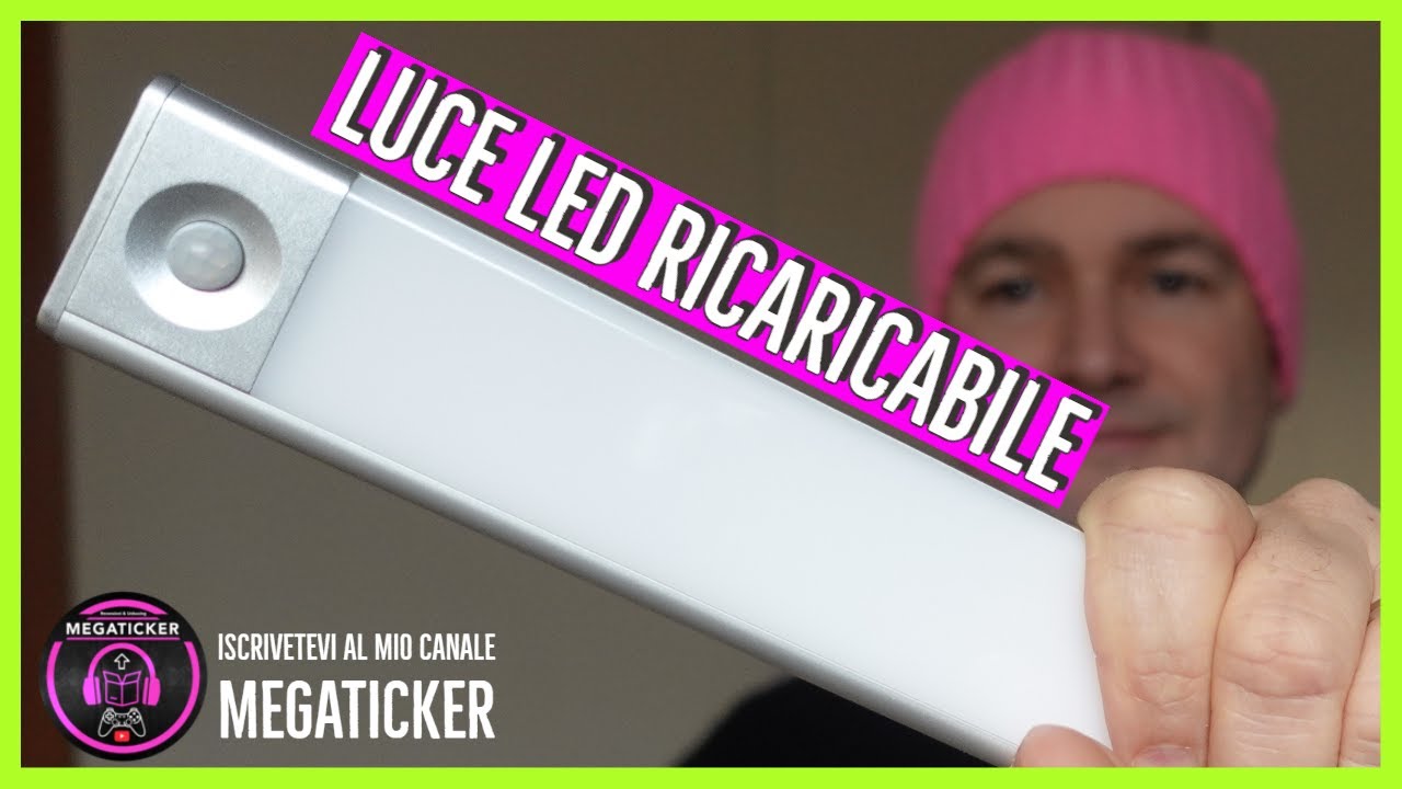 Luce LED Ricaricabile (Installazione Magnetica in Armadi , Sottopensile o Libera)