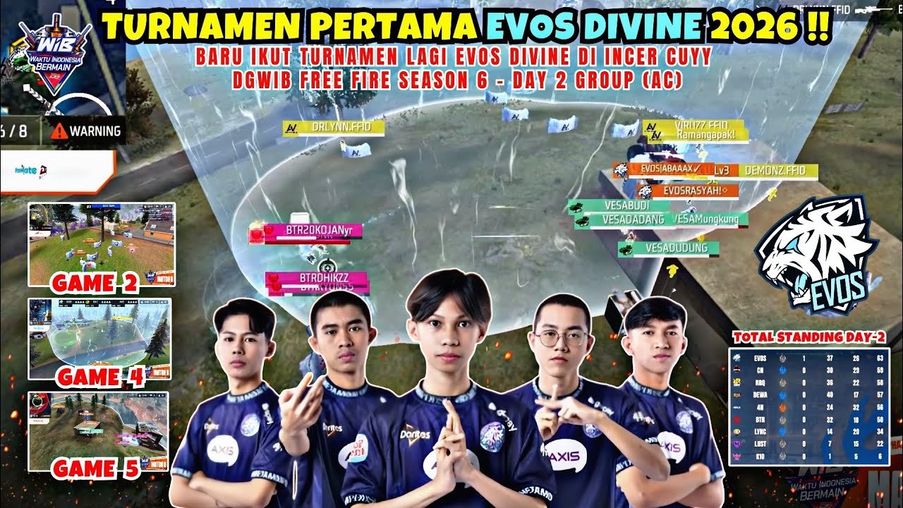 FULL HIGLIGHT EVOS DIVINE MODE KONSISTEN‼️ DGWIB FREE FIRE SEASON 26 - Day 2