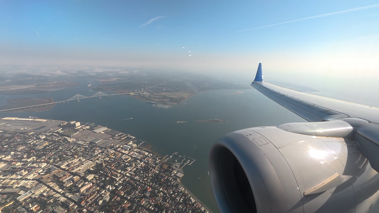 Landing – United Airlines – Boeing 737 MAX 9 – Charleston (CHS)