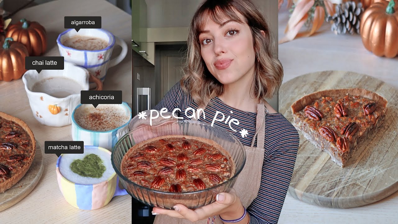 🍂 Haciendo Pecan Pie (plant-based y sin gluten) y mis 4 bebidas favoritas para otoño (sin café)☕️