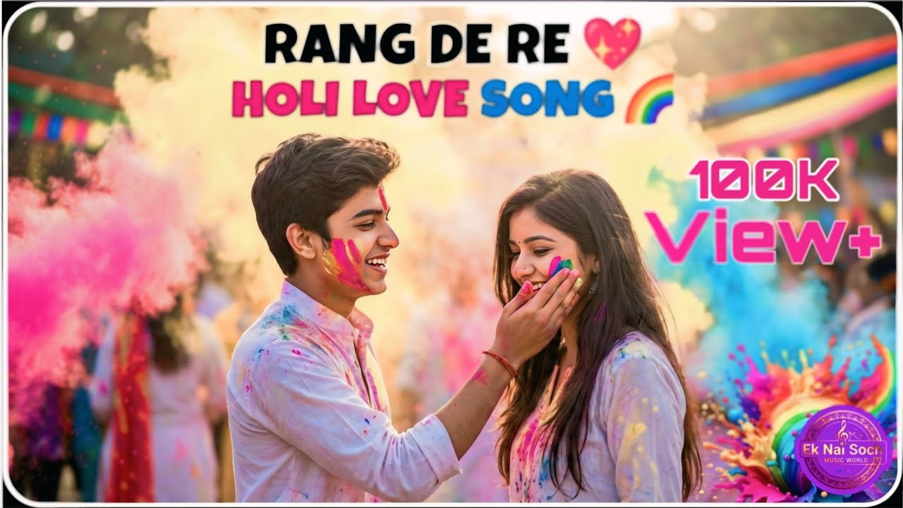 Rang De Re | New Hindi Holi Love Song | Cute Romantic Holi Special 🌈