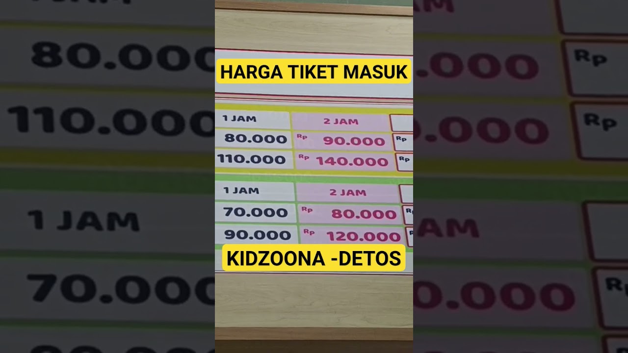 HARGA TIKET MASUK KIDZOONA DETOS