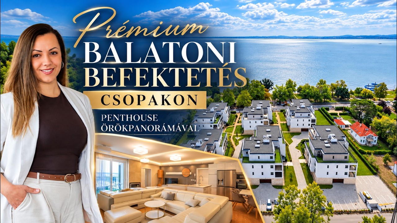 Prémium balatoni befektetés Csopakon – Ritka penthouse örökpanorámával |315 M Ft - Balatoni ingatlan