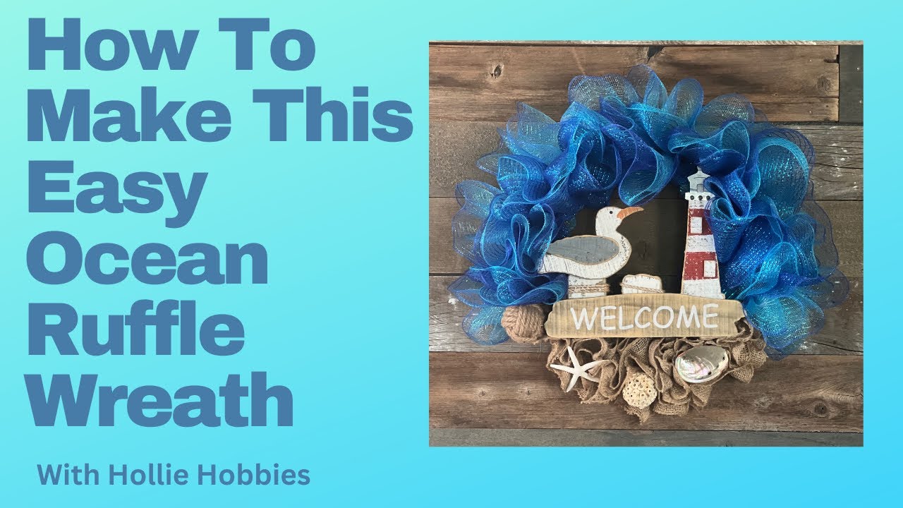 How To Make a Nautical Wreath/Deco Mesh Wreath/Nautical Wreath/Beach Wreath/Wreath Making Ideas/DIY