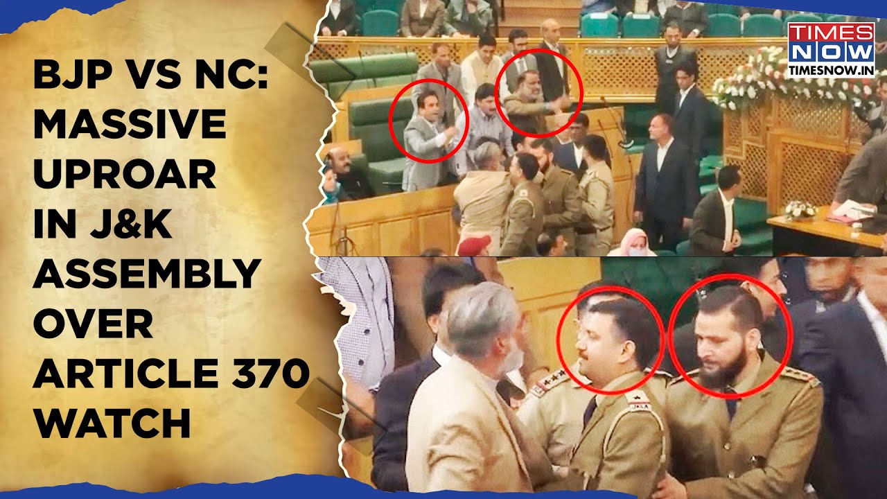 Massive Uproar In J&K Assembly: Chaos On Cam As PDP MLA Reads Pro-Article 370 Resolution, BJP Says..