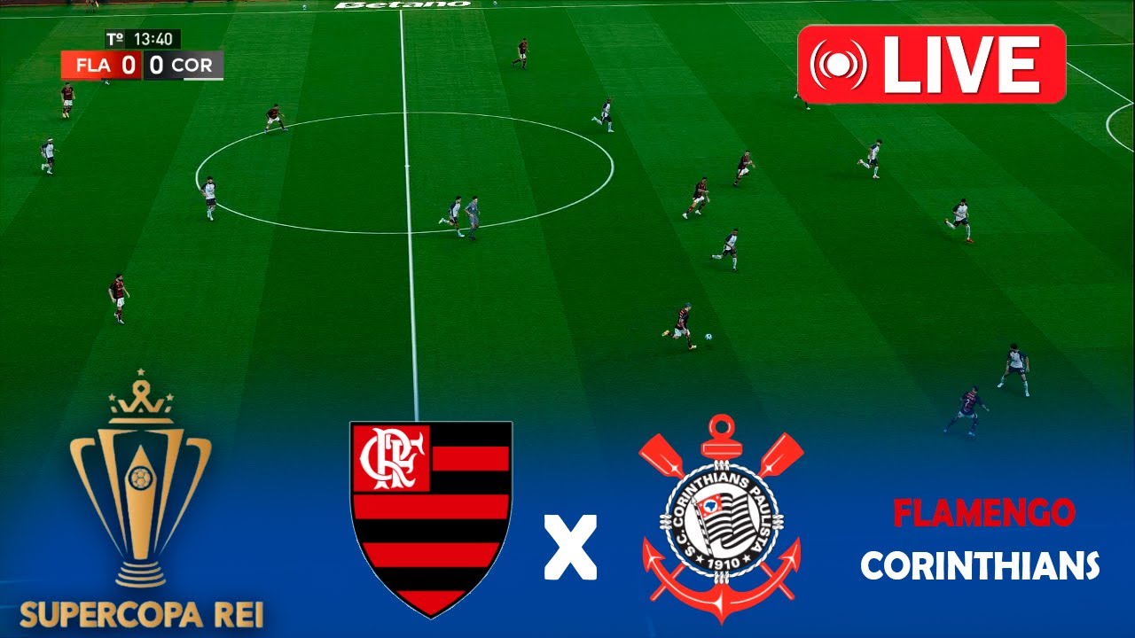JOGO FLAMENGO x CORINTHIANS SUPERCOPA REI MELHORES MOMENTOS