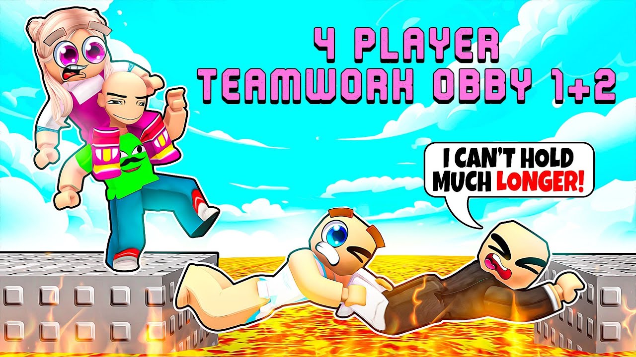 TEAMWORK PUZZLES WITH 4 PLAYERS | Roblox Funny Moments