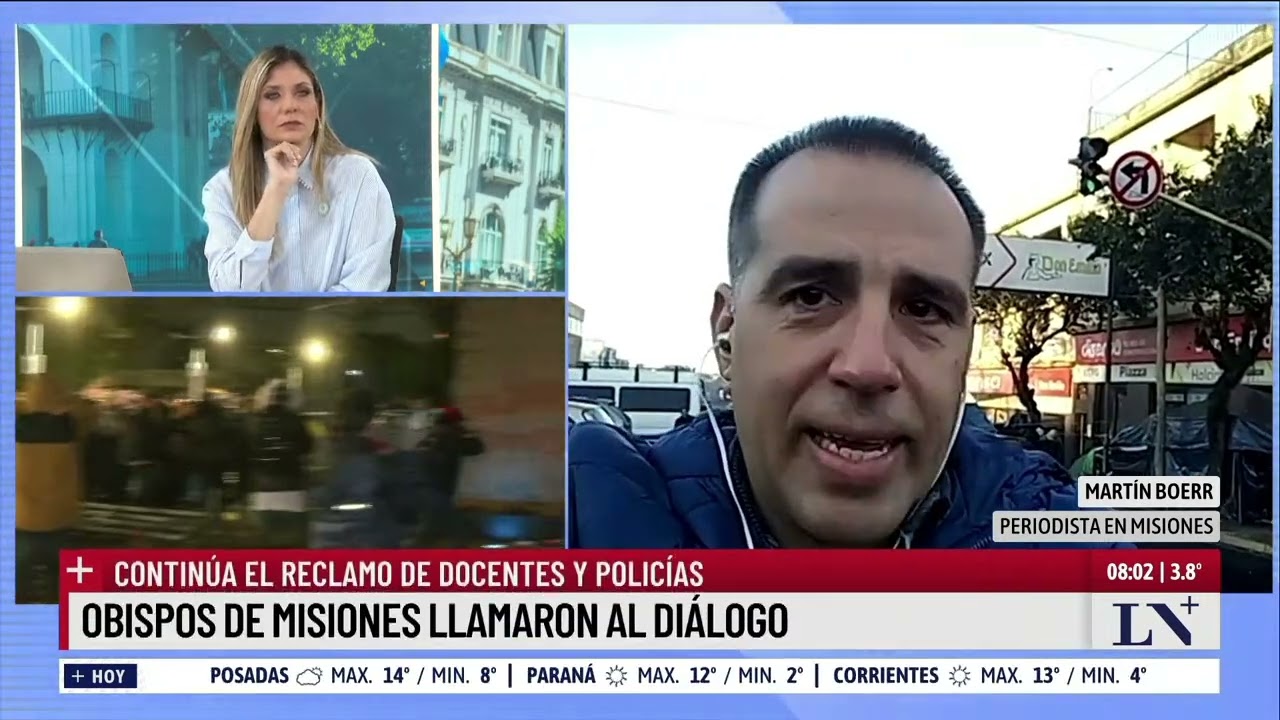 Octavo día de protestas en Misiones: docentes se enfrentaron con la policía