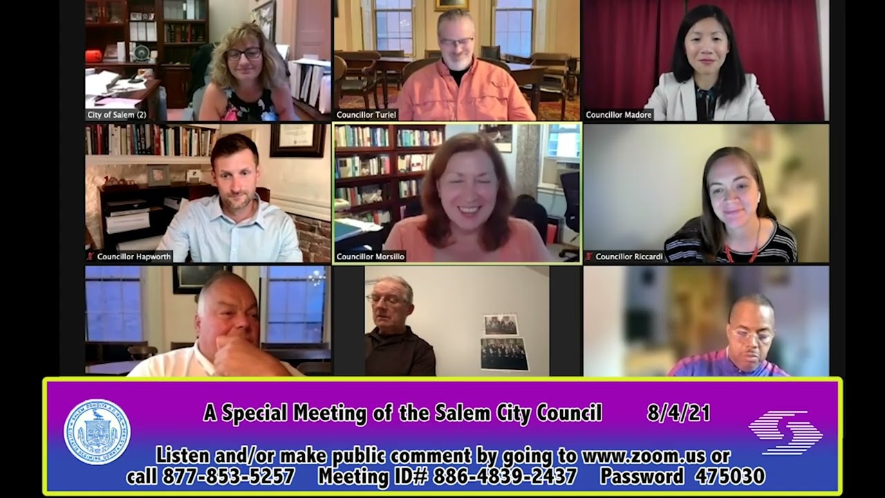 Salem, Massachusetts City Council Special Meeting 8/4/21