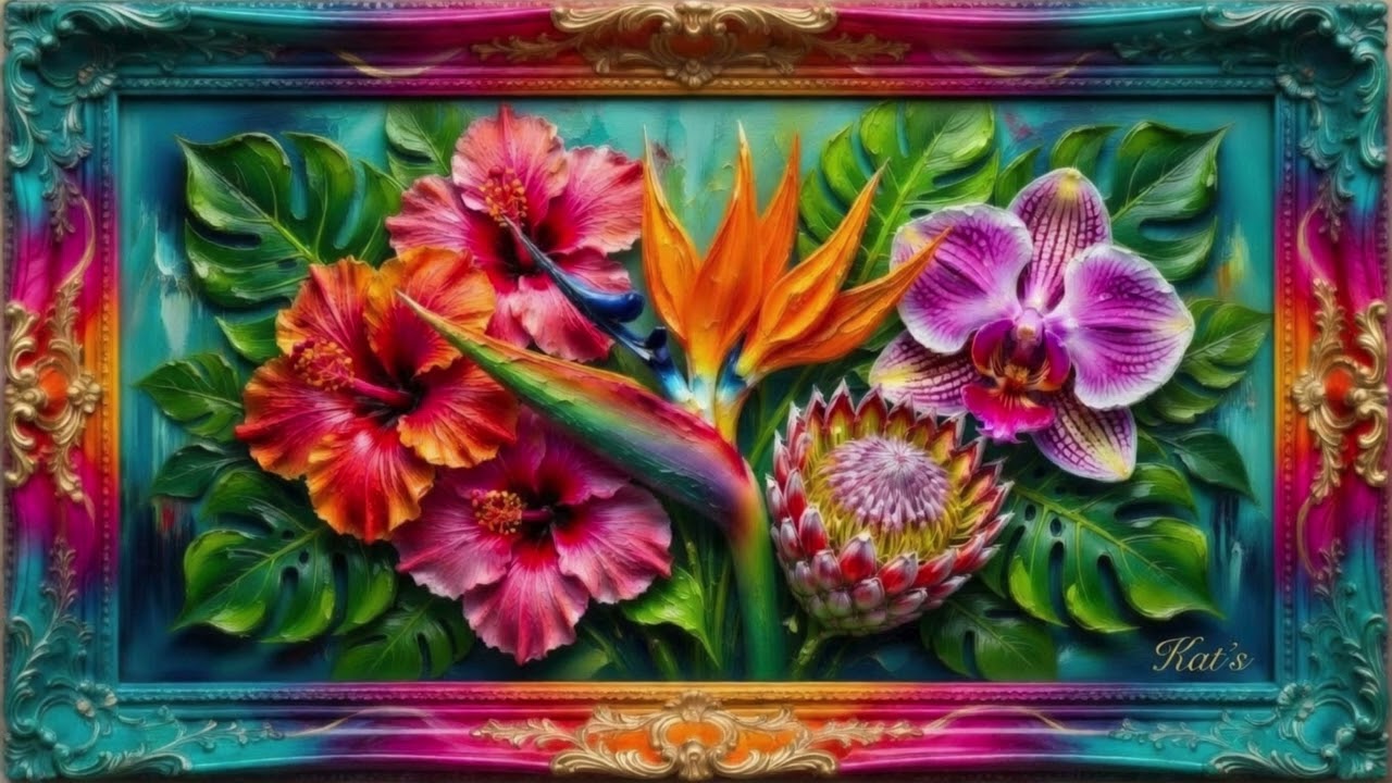 Exotic Flowers | Frame TV Art or screensaver | no sound | protector de pantalla | flores exóticas