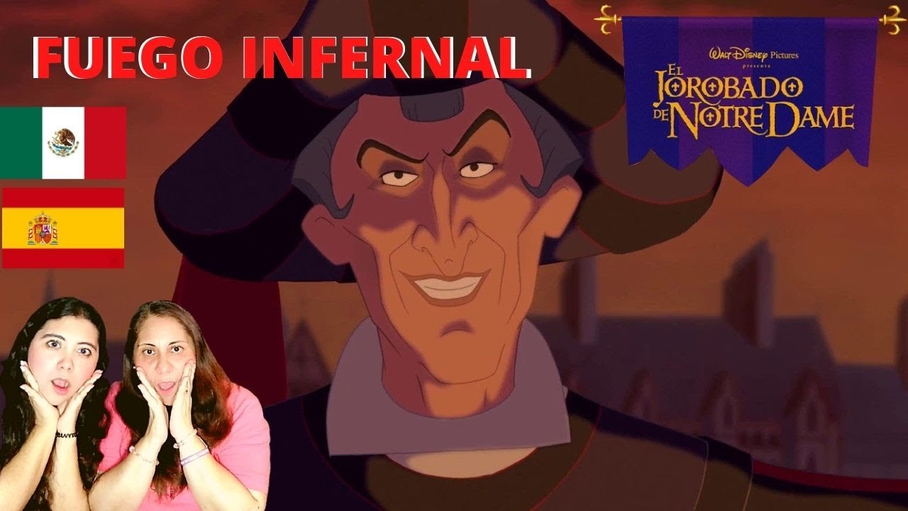 😨¡LATINAS REACCIONAN A FUEGO INFERNAL DEL  JOROBADO DE NOTREDAME!🔥#LatinoVsEspañol #DISNEY
