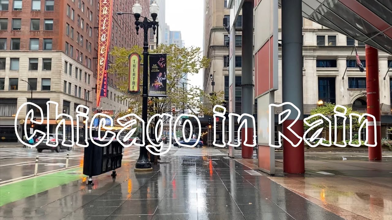 Walking Chicago in Rain: Randolph Street Late October 2021 | Downtown Chicago