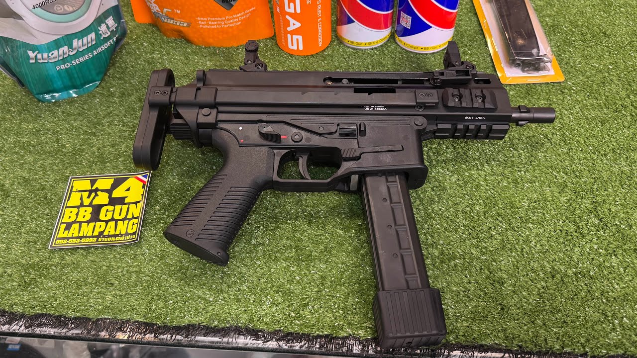 B&T AIR APC9 PRO ปืนอัดแก๊สบีบีกัน ปืนSMG 🇹🇼ไต้หวันผลิต รีวิวทดสอบขนาดนำ้หนักความเร็วลูกบีบีกัน6มิล
