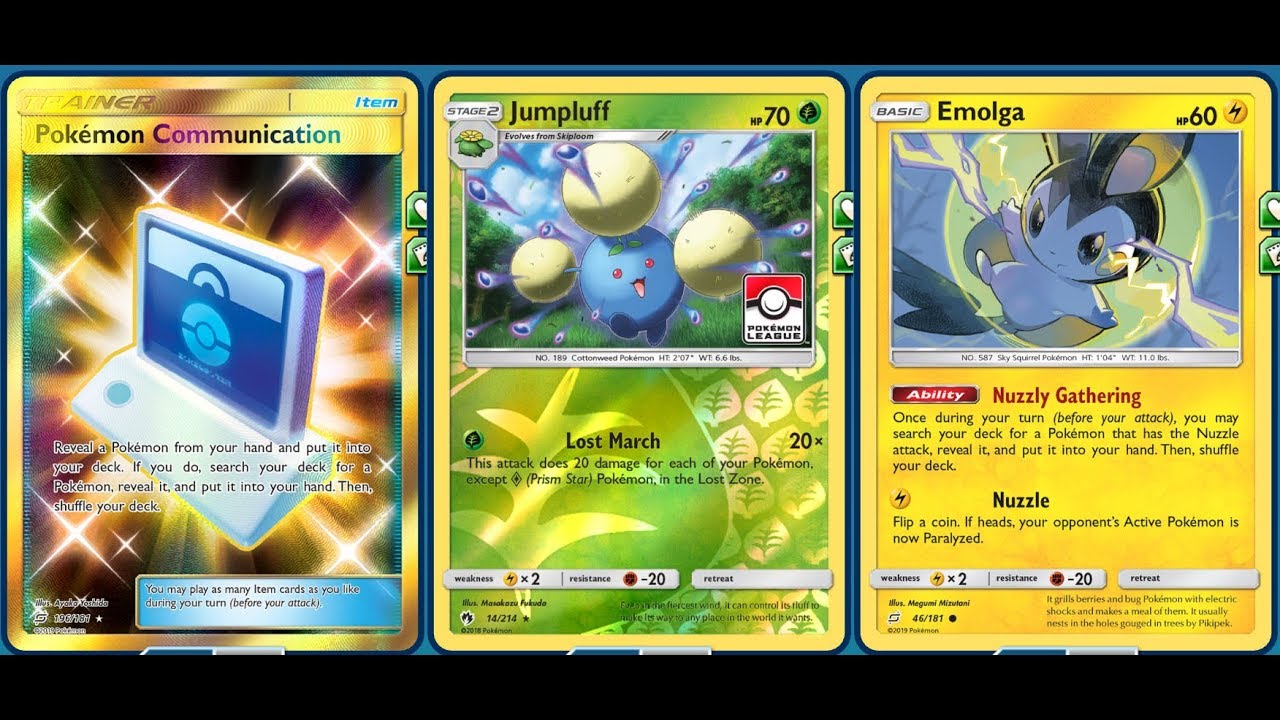 Emolga LOST MARCH Deck, Its BETTER, Upgraded To TEAM UP Expansion