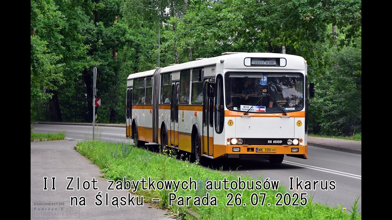 II Zlot zabytkowych autobusów Ikarus na Śląsku - Parada 26.07.2025