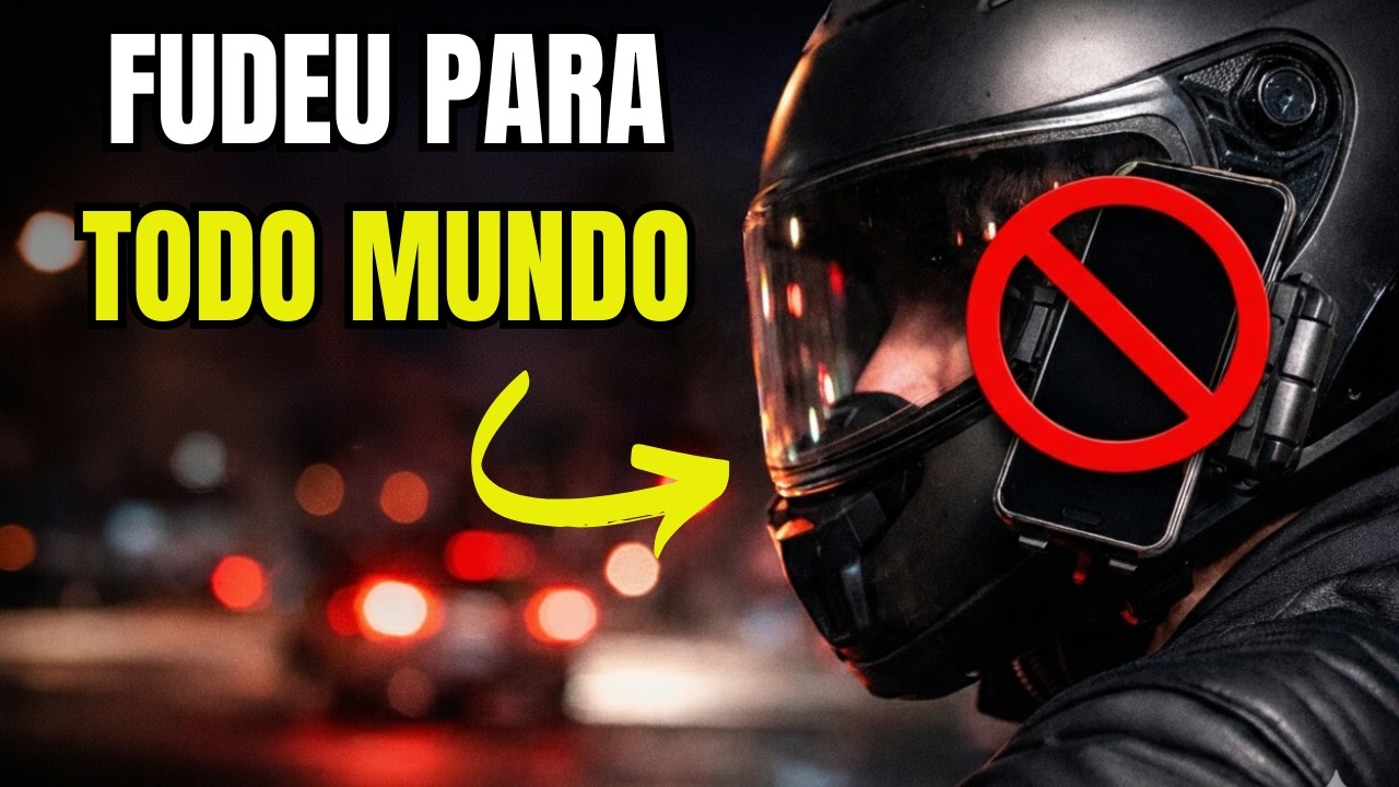 Celular no Capacete Pode Virar Multa Quase Ninguém