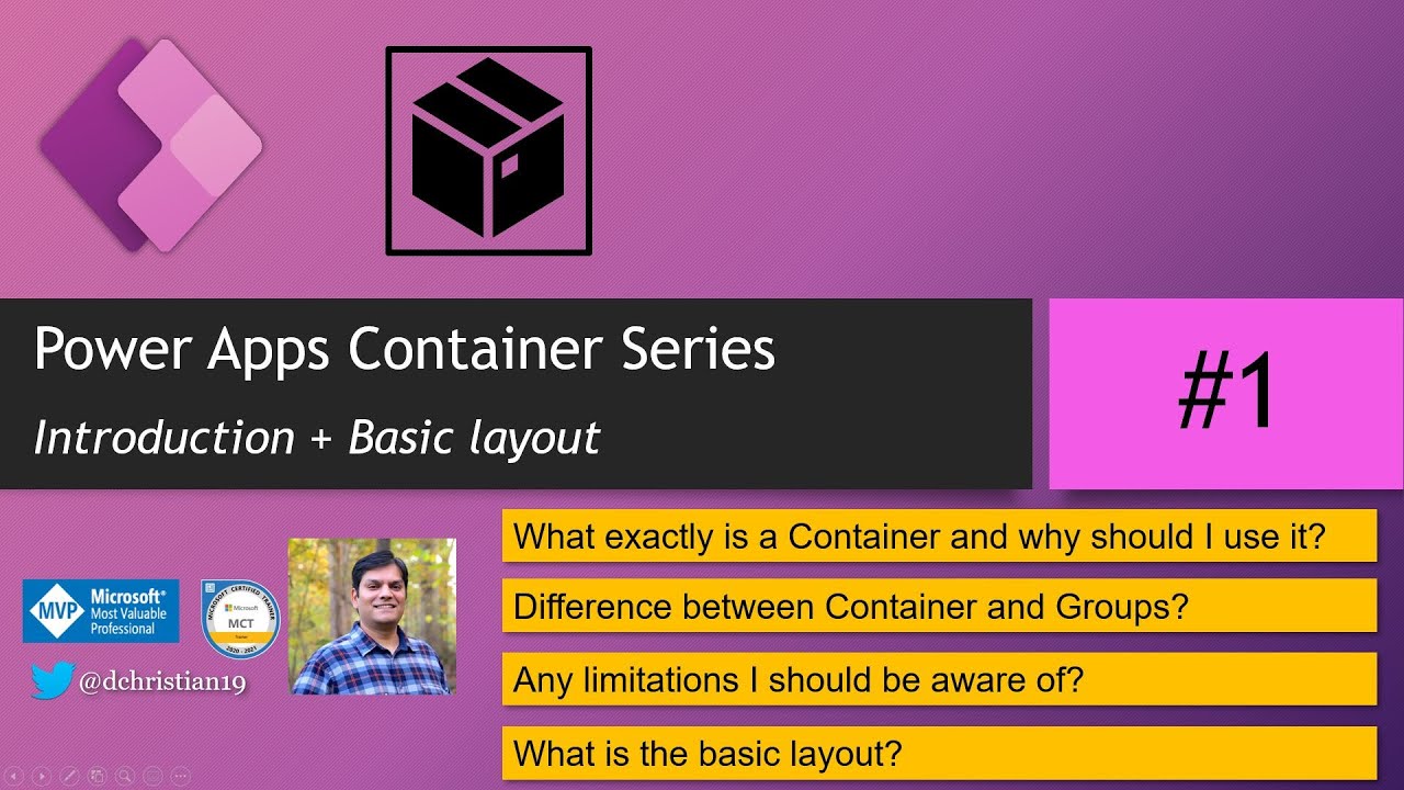 Power Apps Container Series Part 1 - Introduction + Basic layout