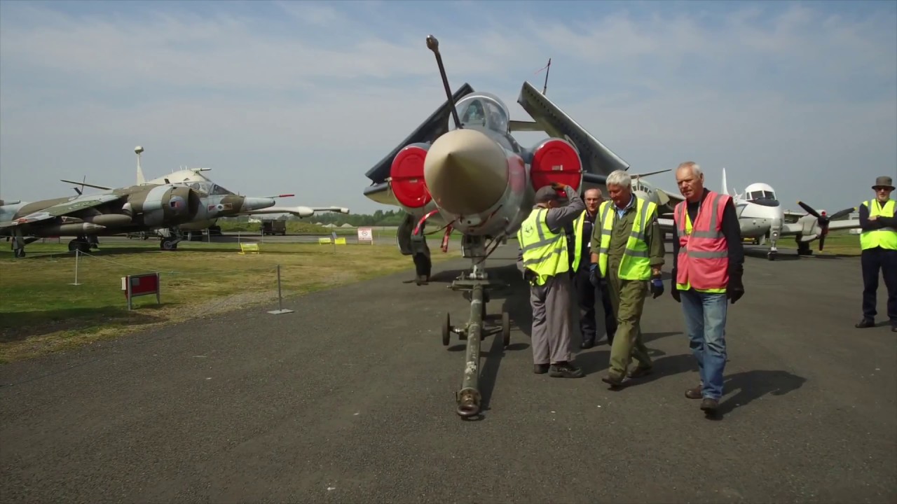 Rare movement of Historic Aircraft at the Yorkshire Air Museum Elvington Uk.