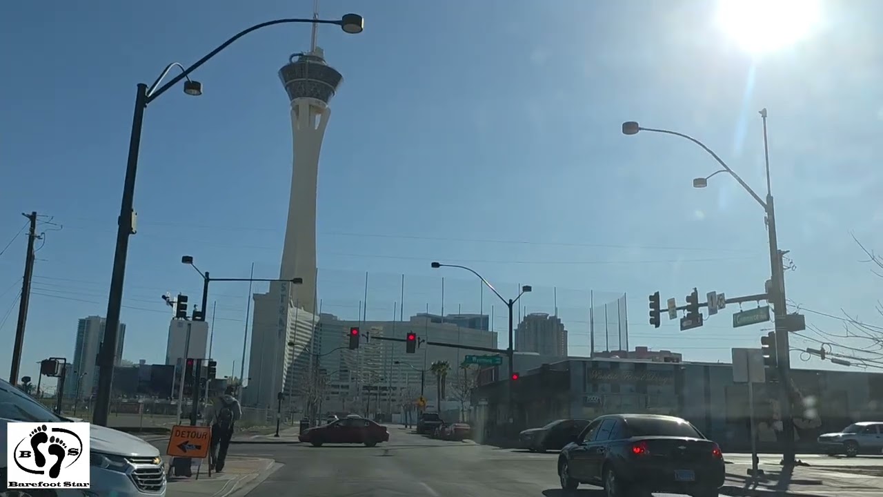 Vegas Drive Tour Las Vegas Downtown Streets, Las Vegas, Nevada!