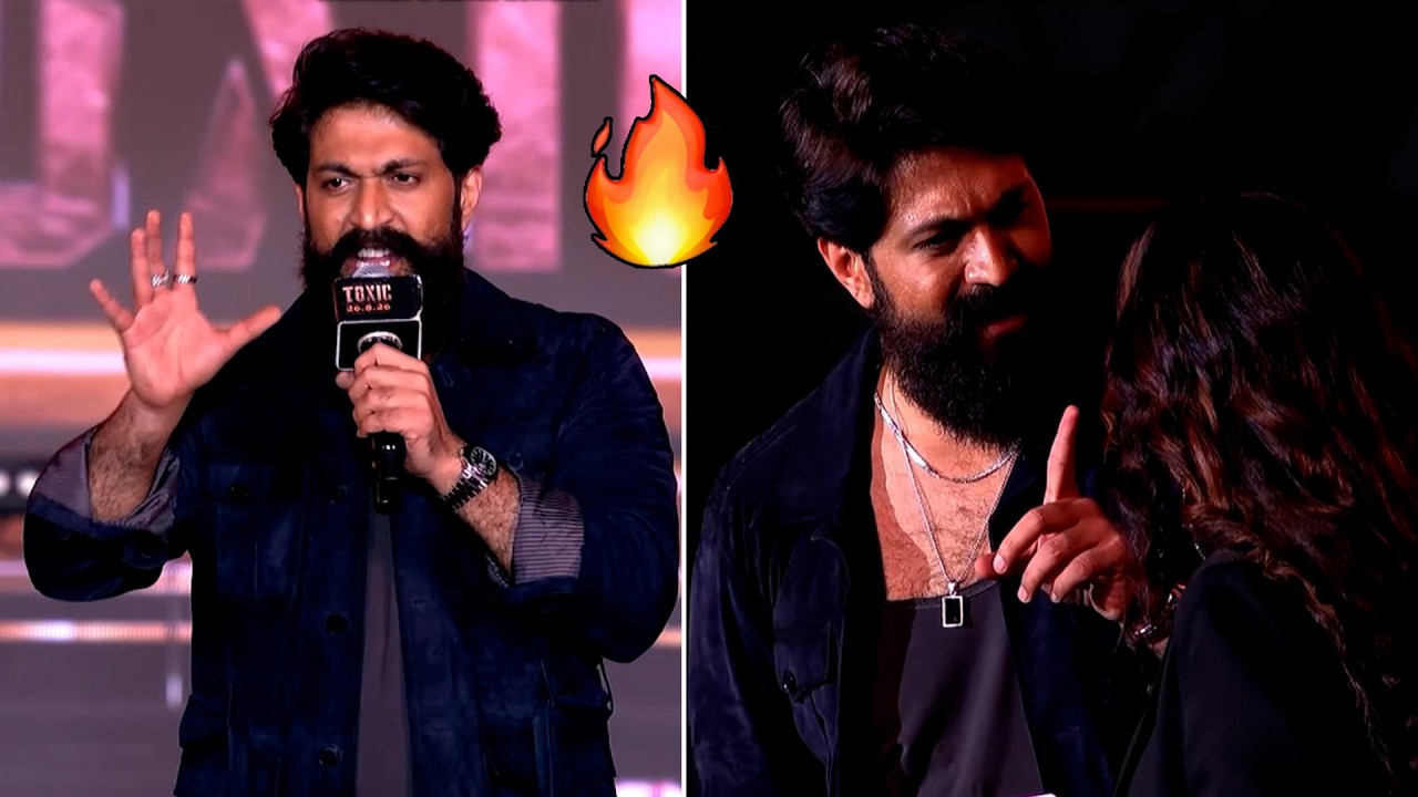 Rocking Star Yash Telugu Mass Speech 🔥 | Toxic Pre-Release Event | Yash@AndhraTalkiesMedia