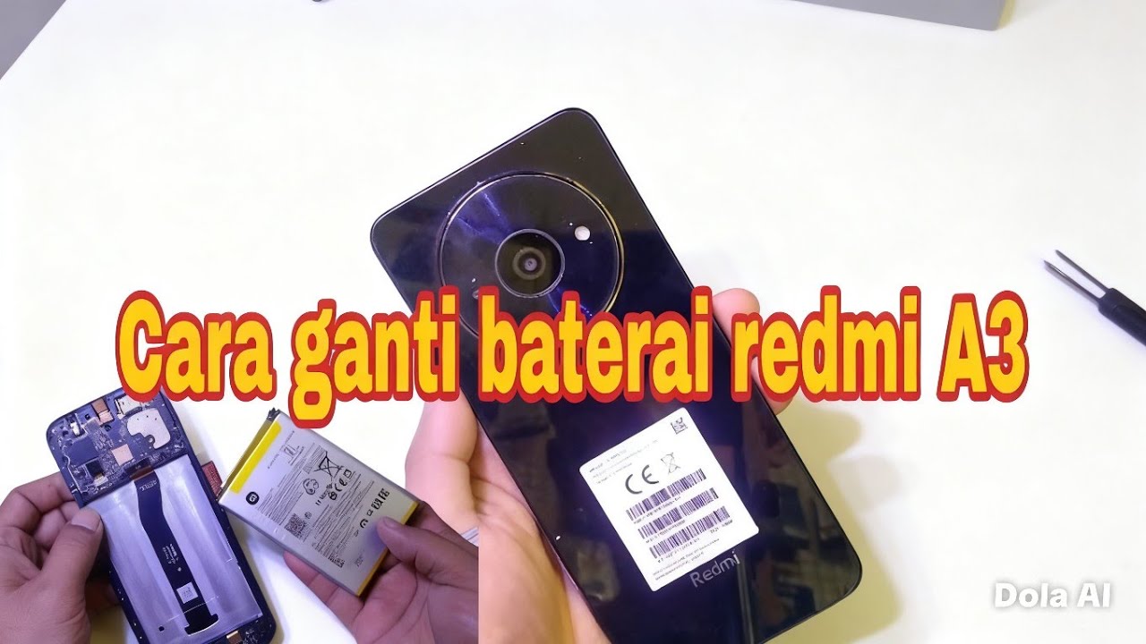 Cara bongkar baterai redmi A3, cara ganti baterai redmi A3, cara melepas baterai redmi A3