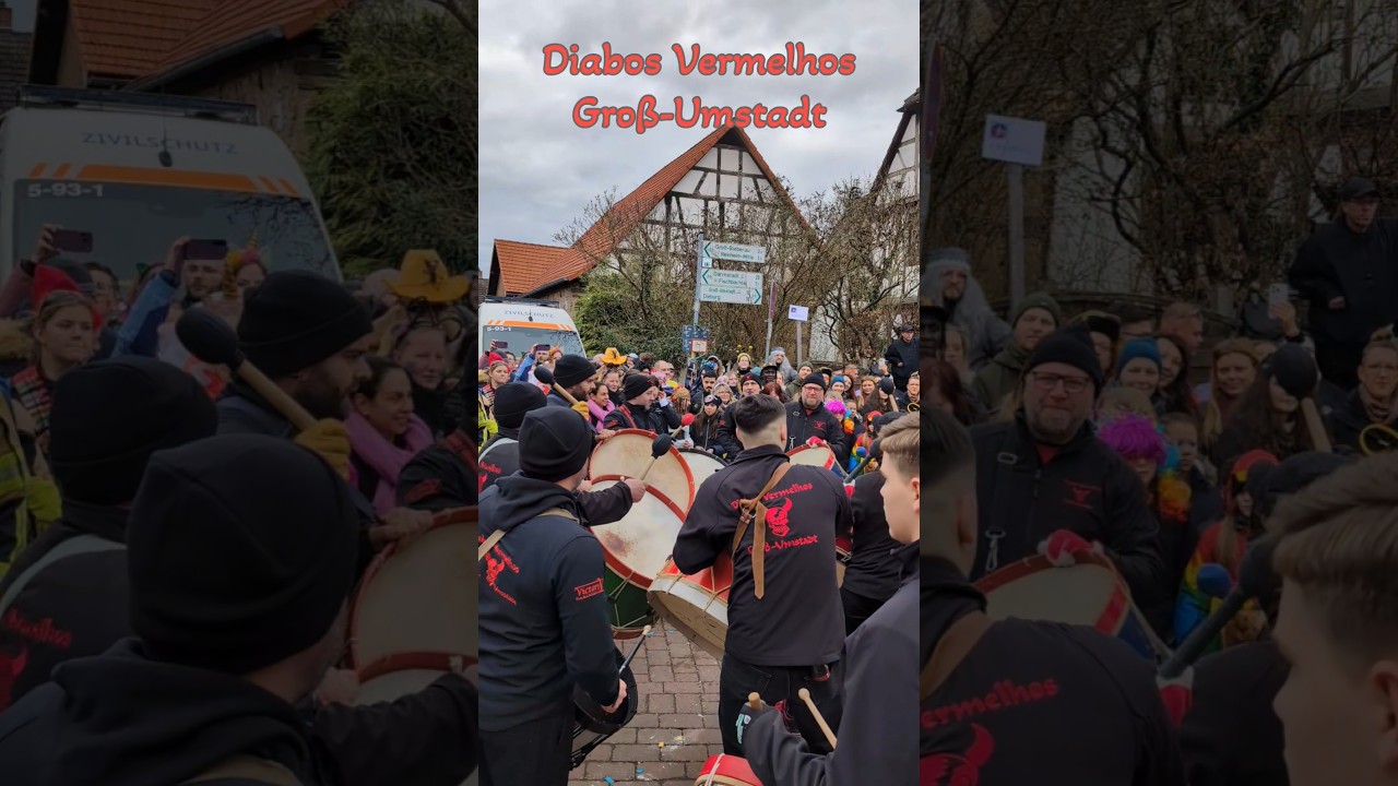 🔥Wenn Trommeln eskalieren - Diabos Vermelhos Gross-Umstadt Fastnachtsumzug Ueberau 2026