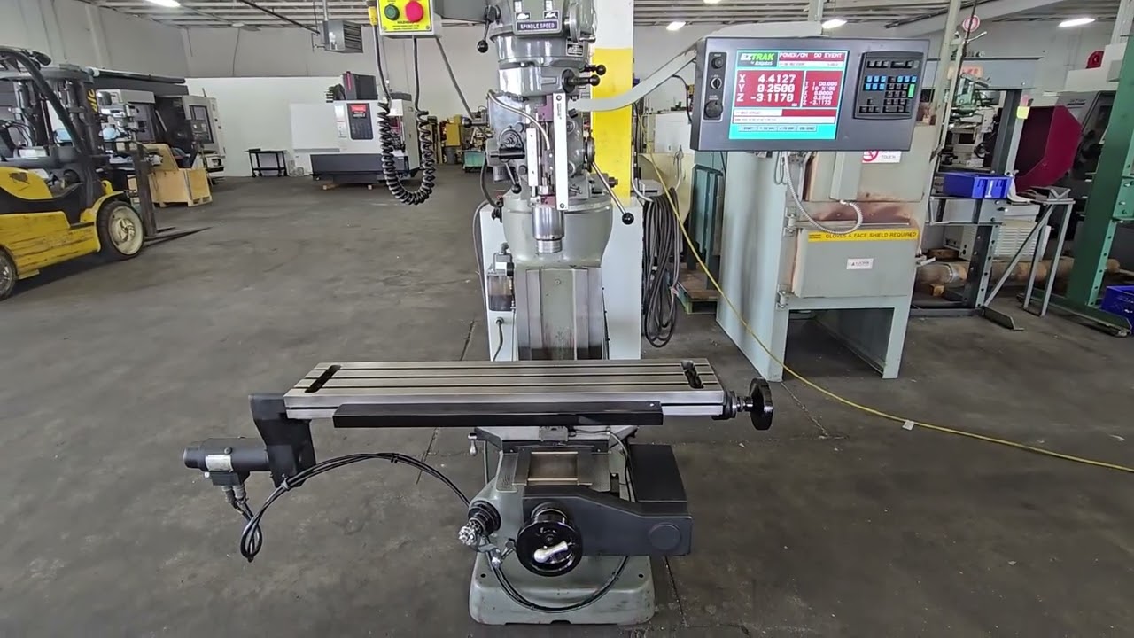 Bridgeport EZ Trak DX Vertical Mill with Rebuilt 2 HP 30 Taper Head, New Controller, Tooling