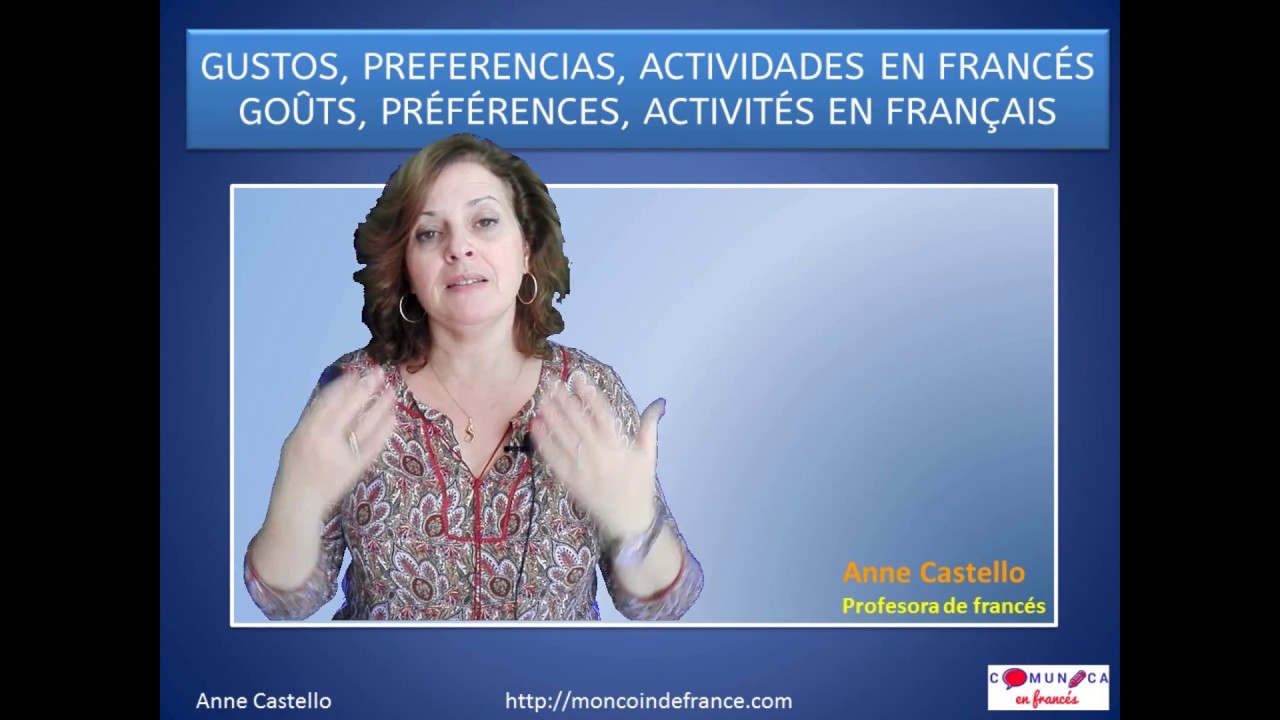Ejercicios comprensión oral en francés: gustos, actividades