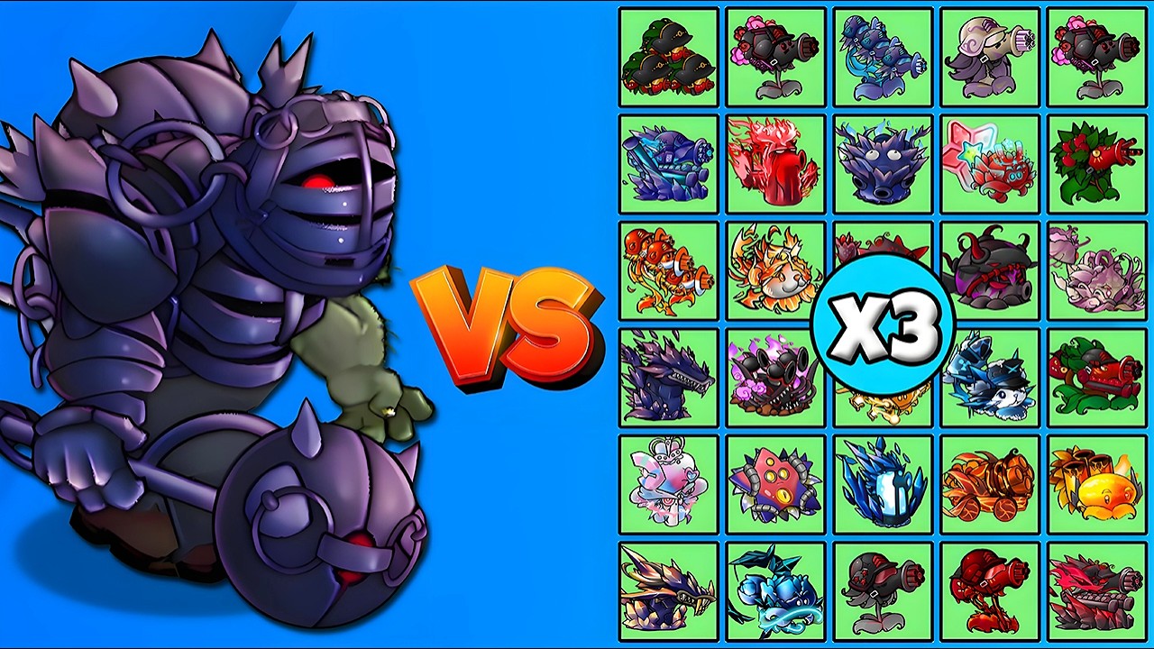 Obsidian Gargantuar vs All Ultimade Plants x3 - PVZ Fusion
