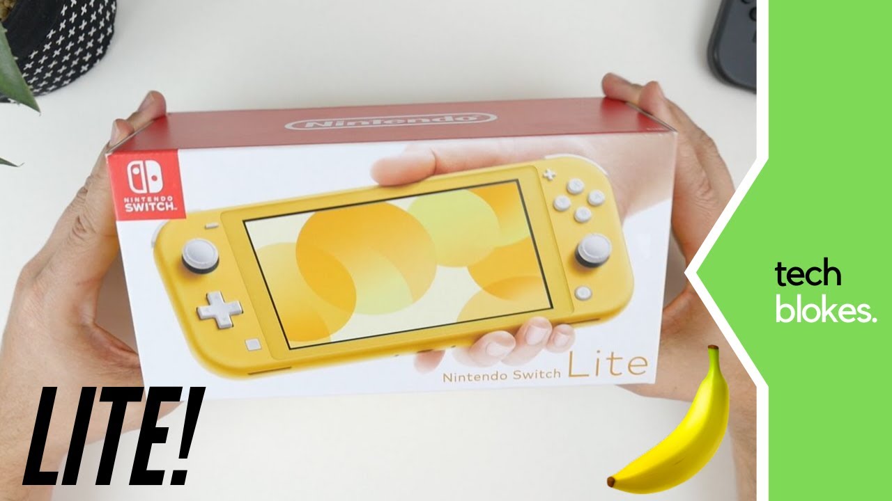 Распаковка и первый обзор Nintendo Switch Lite Yellow! | Tech Blokes