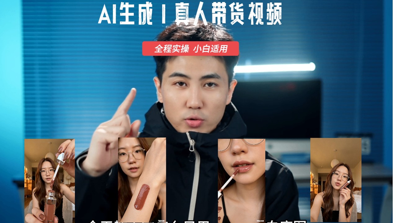 用AI生成真人带货视频，详细实操教学，跟着做一定能做出来（小白适用）
