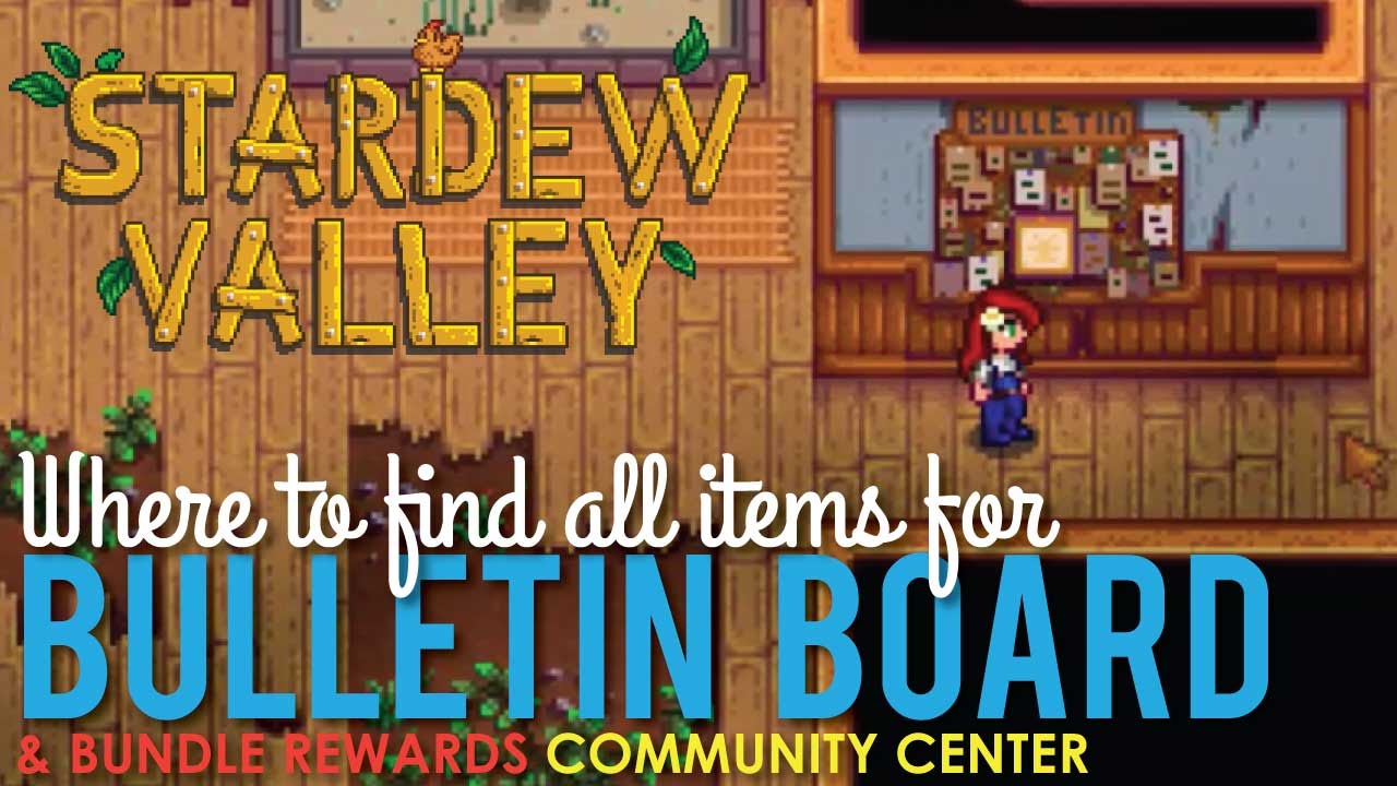 Community Center Bulletin Board, Where to find all Items
