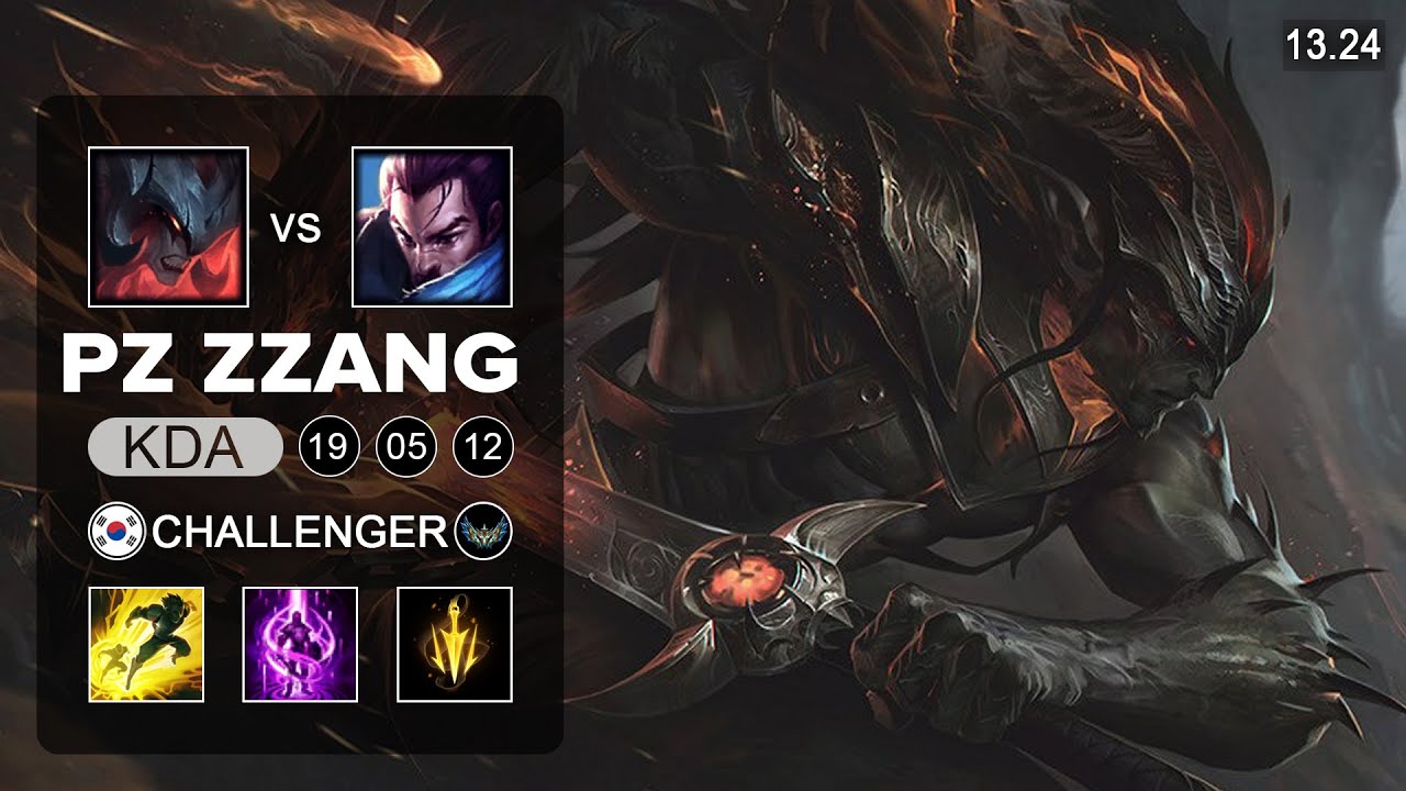 Pz ZZang Yasuo vs Aatrox Top - KR Challenger - Patch 13.24 Season 13