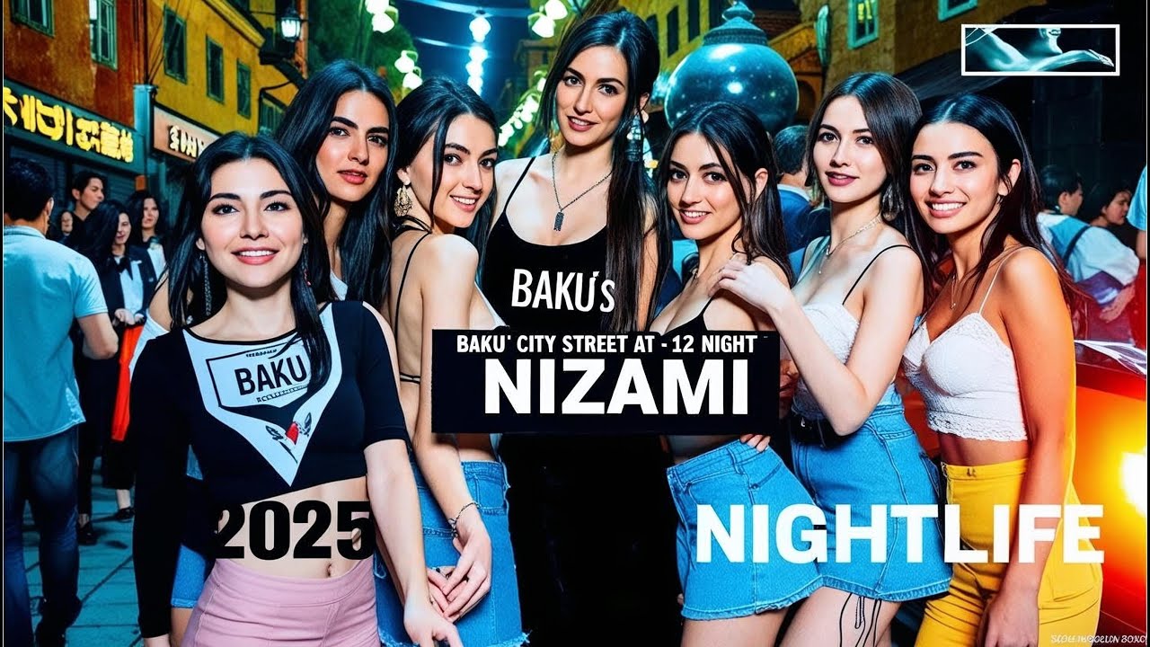 Baku Nightlife 2025 🇦🇿 | Nizami Street Walking Tour at Night | Real Baku City Life & Night Scenes