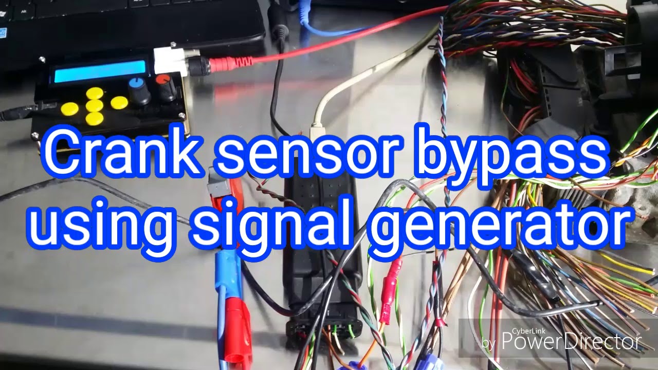 Crankshaft sensor bypass using signal generator