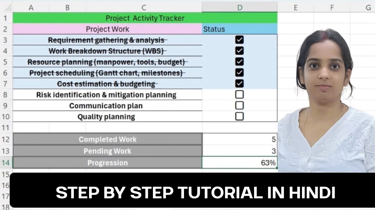 Project Activity Tracker using Checkboxes ☑️ l Full explanation in Hindi l