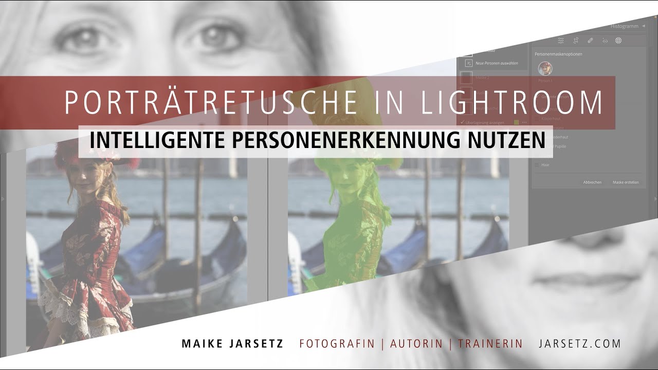 Lightroom Porträtretusche mit Masken