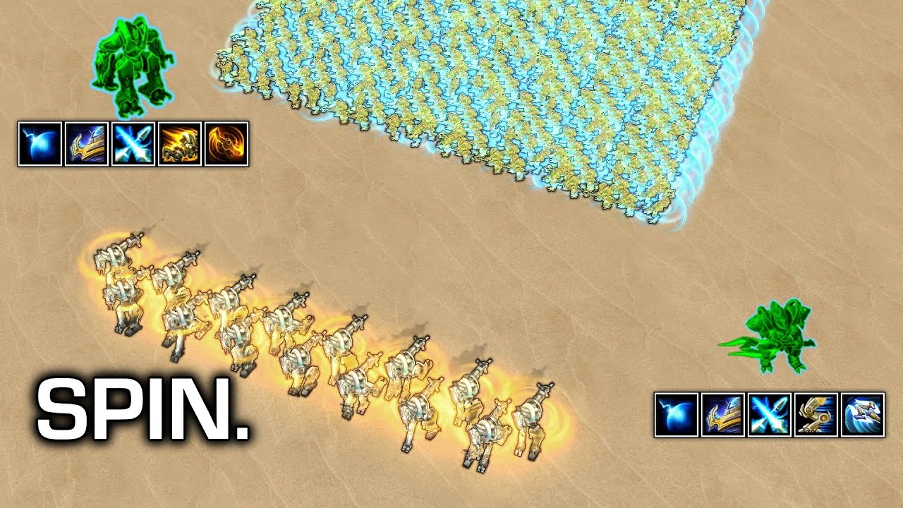 800 Aiur Zealots vs 15 Fenixes, which blender wins?【Daily StarCraft Brawl】