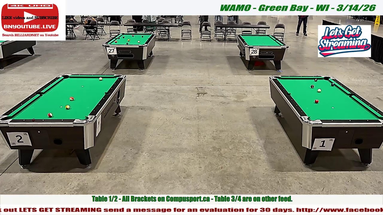 WAMO - Teams Div 1 Bracket - Sharks Mad Apple V Lukes Tap Bud - Green Bay Wi - 3/14/26