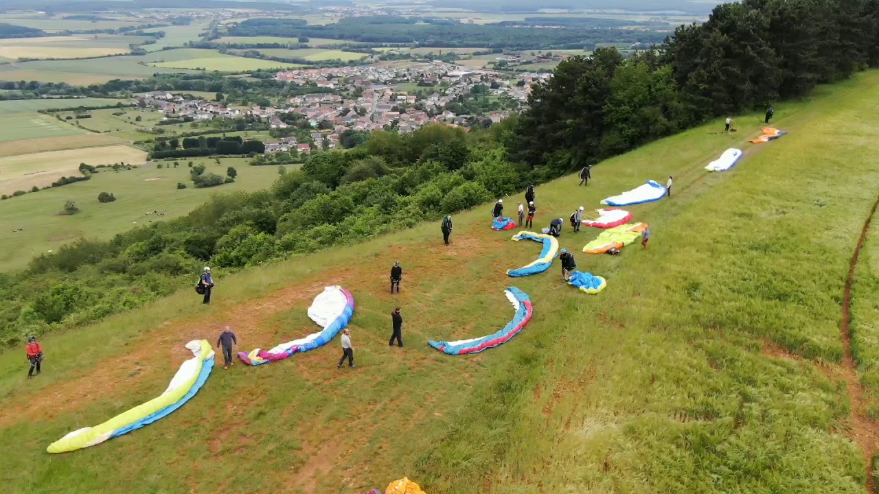 Relax paragliding in Volmerange, France, June 2019