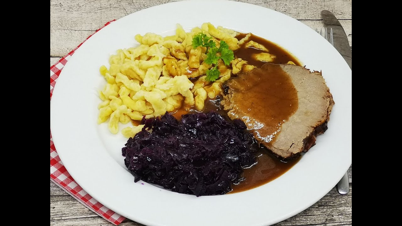 Sauerbraten mit Printensoße