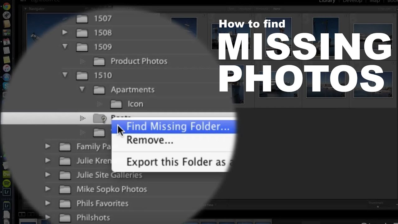 How to Find Missing Photos in Lightroom
