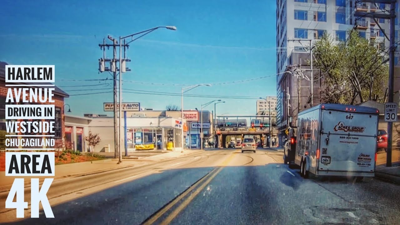 Harlem Ave Driving in Westside Chicagoland Area  4K  Streets of the Americas