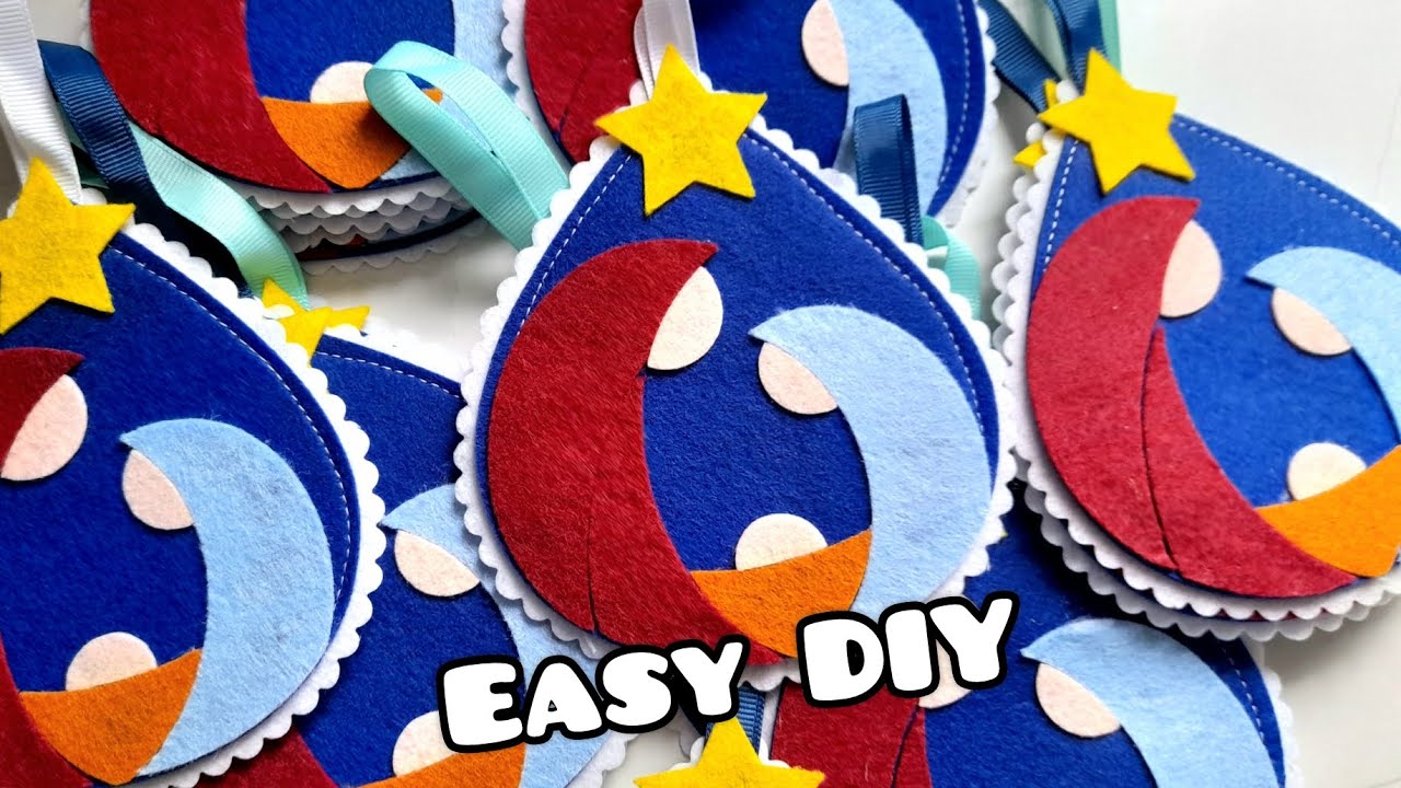 DIY Christmas Ornament Felt Nativity Manger Scene Easy No Sew