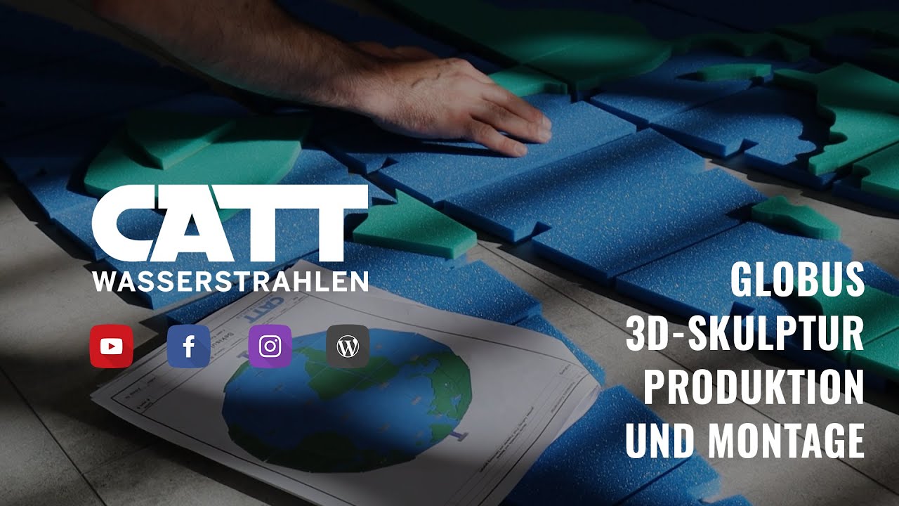 3D FOAM SCULPTURE – GLOBE – PRODUCTION AND ASSEMBLY – FOAM EXPO 2022 – CATT WASSERSTRAHLEN