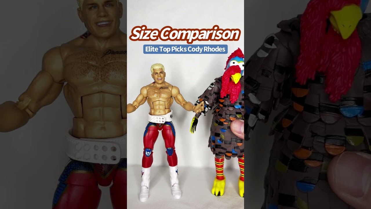 SIZE COMPARISON: Elite Top Picks Cody Rhodes #wwe #wweelitesquad #codyrhodes