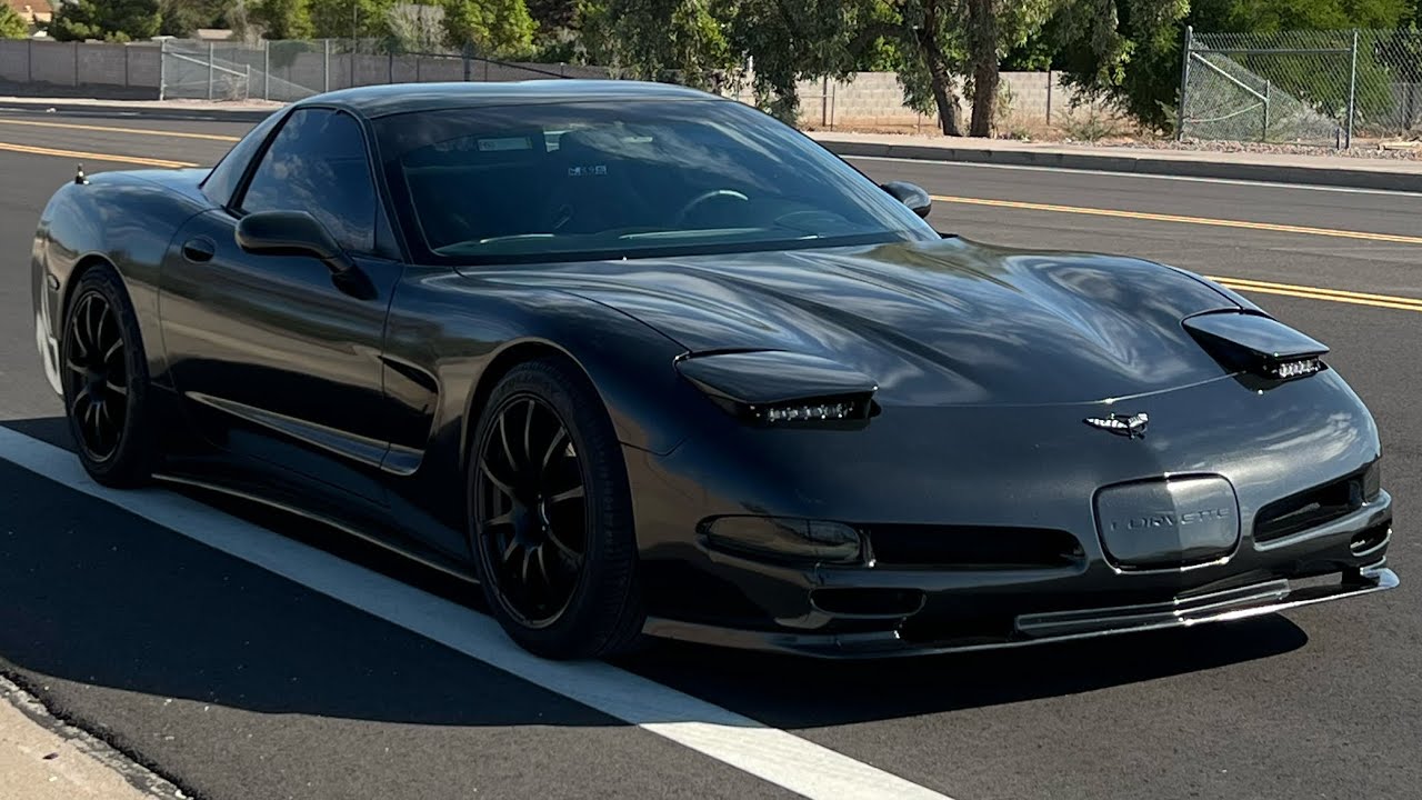 C5 CORVETTE SLEEPY EYE MOD LED HEADLIGHT CONVERSION FOR UNDER $50 + FRONT LIP & SIDE SKIRTS