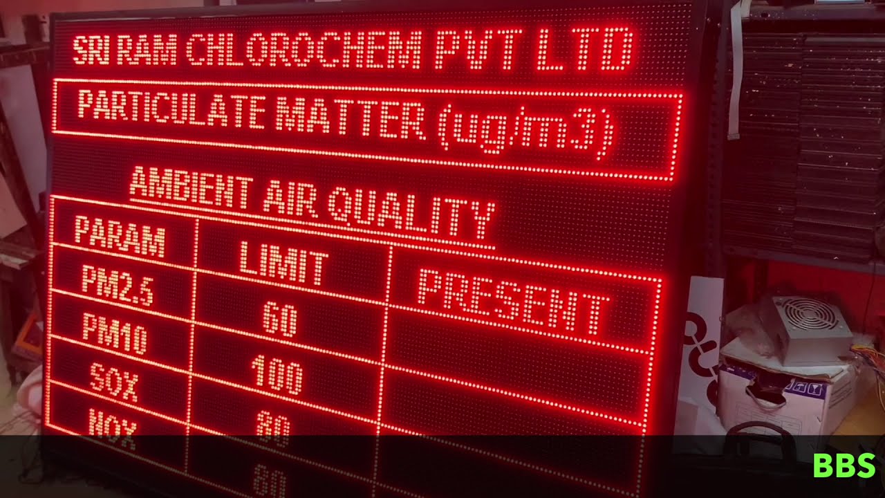 LED Pollution - Air quality Production display